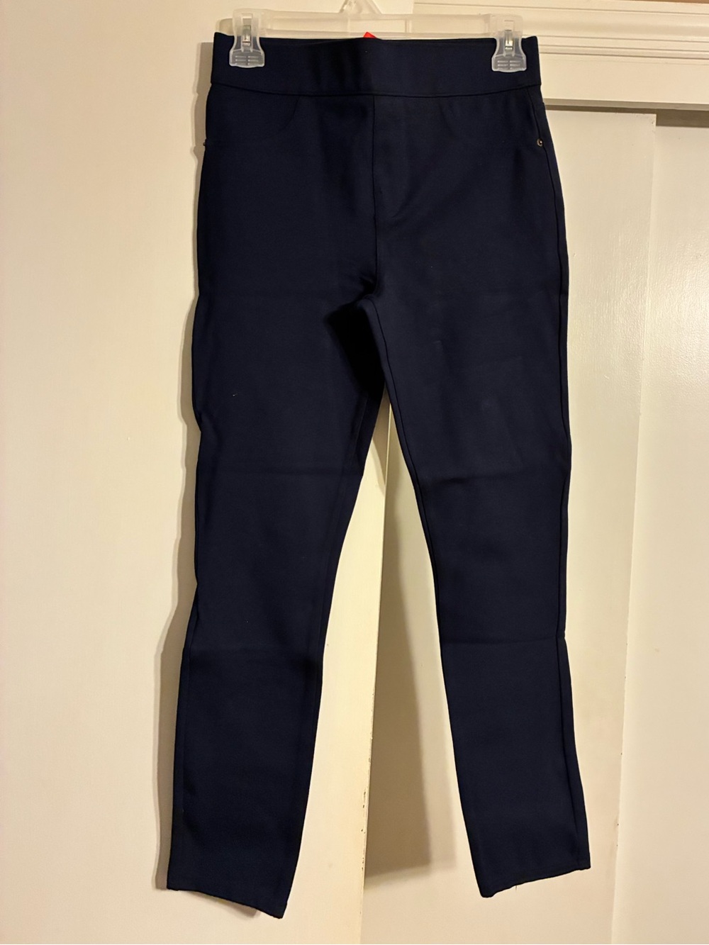 SPANX Navy Ankle-Length Cropped Pants